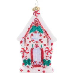 2023 Candy Cane Chalet Glass Ornament