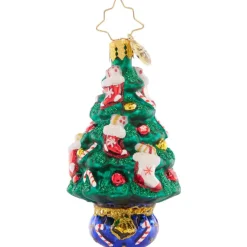 2023 Candy Cane Conifer Glass Gem Ornament
