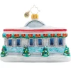 2023 Christmas At The Diner Glass Ornament