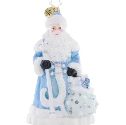 2023 Frosty Father Christmas Glass Ornament