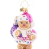 2023 Gingersnap Santa Glass Gem Ornament