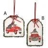 4.5 Inch Christmas Red Truck Tag Ornament