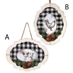 8 Inch Farm Animal Buffalo Oval