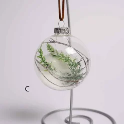 3 Inch Glass Ball With Greenery