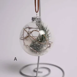 3 Inch Glass Ball With Greenery