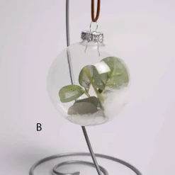 3 Inch Glass Ball With Greenery