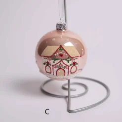 3 Inch Glass Gingerbread House Ball