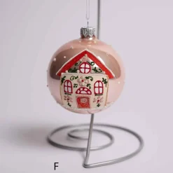 3 Inch Glass Gingerbread House Ball