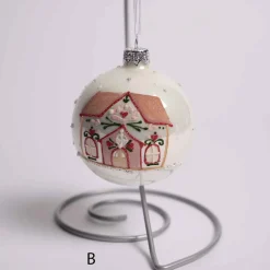 3 Inch Glass Gingerbread House Ball