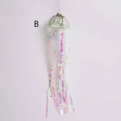 12 Inch Glass Jelly Fish Ornament