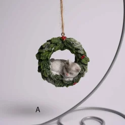 3 Inch Pet In Wreath Ornament