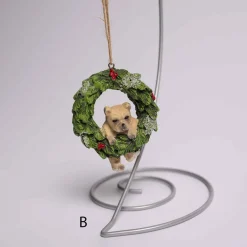 3 Inch Pet In Wreath Ornament