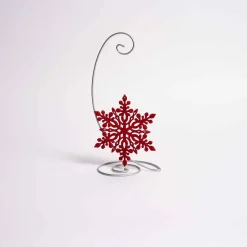 6 Inch Red Velvet Snowflake Ornament