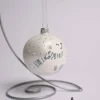 3 Inch White Glass Ball With Penguin Or Polar Bear