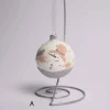 3 Inch White Glass Snowman Ball
