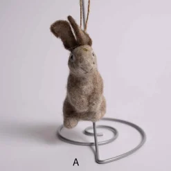 5 Inch Wool Rabbit Ornament