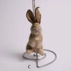 5 Inch Wool Rabbit Ornament