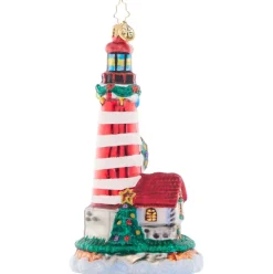 2023 Light My Way Lighthouse Glass Ornament