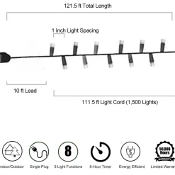 1500 Multicolored Compact Light Set