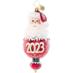 2023 New Year Elegance Glass Ornament