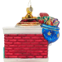 2023 Nice List Santa Glass Ornament