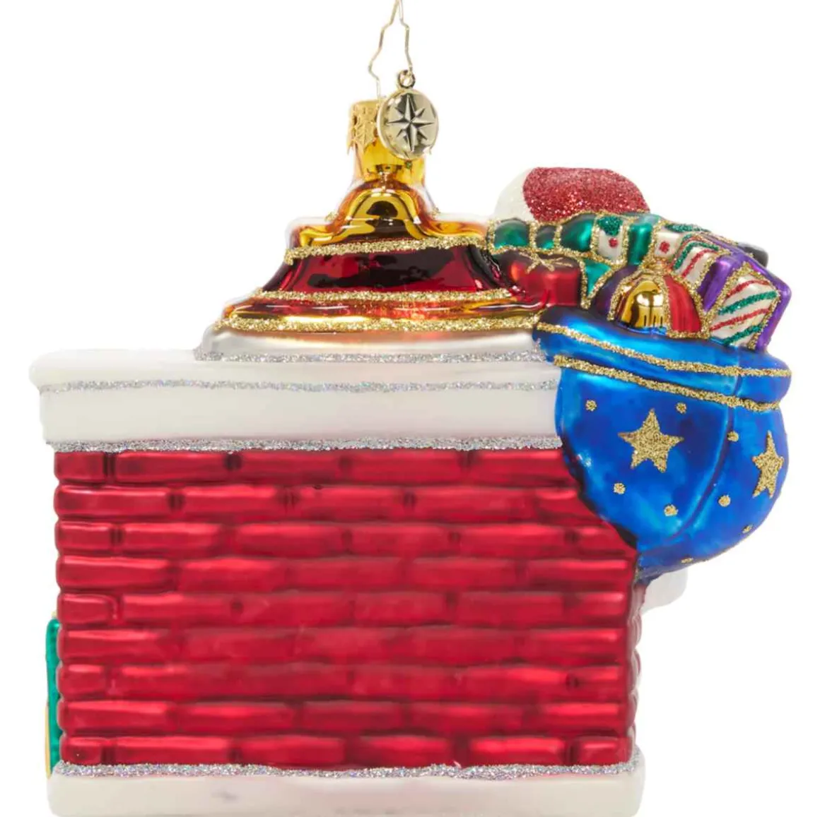 2023 Nice List Santa Glass Ornament