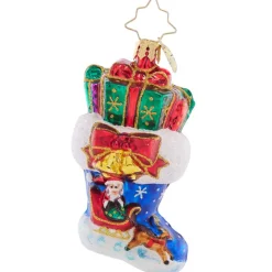 2023 Night Before Christmas Stocking Glass Gem Ornament