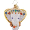 2023 Opulent Elephant Glass Gem Ornament
