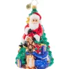2023 Santa Best Friend Glass Ornament