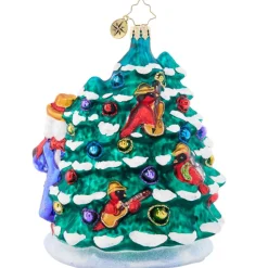 2023 Santa Fireside Friends Glass Ornament