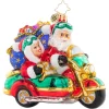 2023 Santa Sidecar Sidekick Glass Ornament