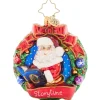 2023 Santa Story Time Glass Gem Ornament