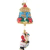 2023 Swinging Santa Glass Ornament