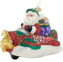 2023 This Year Is Flying By Glass Ornament