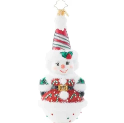 2023 Twice As Nice Snowman Glass Ornament
