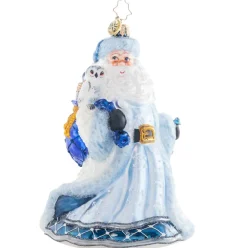 2023 Winter Wonderland Santa Glass Ornament