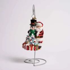 A Frosty Duo Glass Ornament