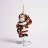 A Woodland Walk Santa Glass Ornament