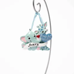 Baby's 1St Christmas Elephant Giraffe Boy