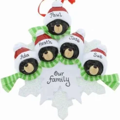Bear On Snowflake Family Of 5