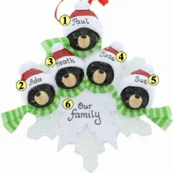 Bear On Snowflake Family Of 5