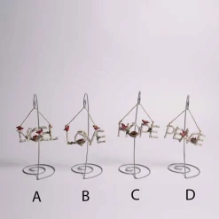 Birch Cardinal Word Ornament