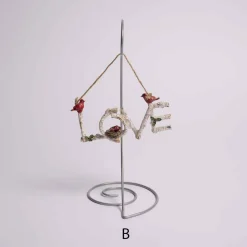 Birch Cardinal Word Ornament