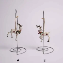Birch Deer With Cardinals Ornament