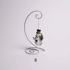 Black And Silver Snowman Ornaments