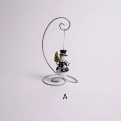 Black And Silver Snowman Ornaments