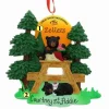 Black Bear Picnic Ornament