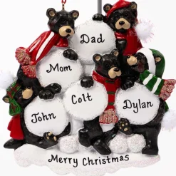 Black Bear Snowball Family Of 5