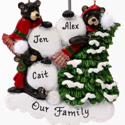 Black Bear Snowball Family Of 3