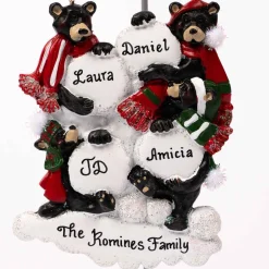 Black Bear Snowball Family Of 4